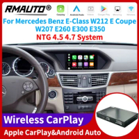 Wireless Apple CarPlay NTG 4.5 4.7 for Mercedes Benz E-Class W212 E Coupe W207 E260 E300 E350 Android Auto Mirror Link Body Kit