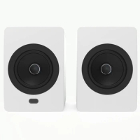 Bluetooth 5.0 Bookshelf Speakers 100W X 2 Powered TV Speakers with Coaxial Driver Turntable Speakers with Optical Aux Input