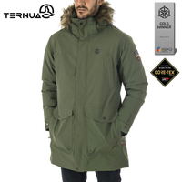 TERNUA 男GTX連帽長軍裝外套1642651 (S-2XL) / 城市綠洲 (鵝絨、防風、防水、透氣、GORETEX、西班牙)