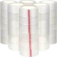 Packing Tape, 2 Inch x 100 Yards, 72 Rolls, Clear, 1.6 Mil, 3 Inch Core, Packaging Tape for Dispenser Refill, Moving, Storage