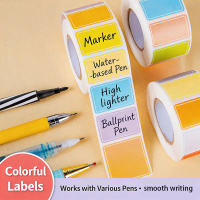 【Sevenn】 Colored Labels Stickers  Removable Labels Solid Colors Tags for Organizing Personalized Nam