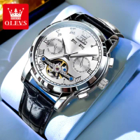 OLEVS Original Top Brand Automatic Mechanical Watch for Men Waterproof Skeleton Luxury Wristwatch Le