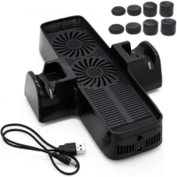 For Xbox 360 Slim 360 S Console Cooling Fan 2 Fans With Controller Charging Dock Station Charger Cooler Stand