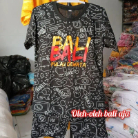 Setelan Kaos Barong Anak Khas Bali Size S M L Xl Xxl Baju Bali Anak Bahan Kaos/Katun