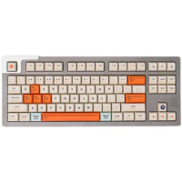 Keycaps for Mechanical Keyboard PBT Dye-sub 134 Keys XDA Profile Orange Suit for 64 75 87 960 104 108 PC Game GK61 Anne Pro 2