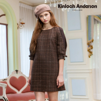 【Kinloch Anderson】金安德森女裝 MONO腰間熊頭燙鑽漸層長裙(咖啡)