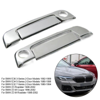 Penutup trim keluli krom penutup pemegang pintu sisi untuk BMW E36 3-Series dan Z3 M (Coupe/Roadster