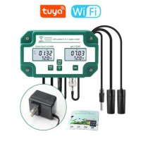6 in 1 Water Quality Tester Tuya WiFi Multi-Parameter Water Quality Monitor Digital PH/TDS/EC/S.G/Salt/Temp Meter for Aquarium