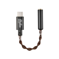 ELEMENTZ ARF-88X 12公分 Type-C 公頭轉 3.5mm 母頭 32位元/384kHz ANC/DAC 數位音訊轉換器 黑色 (V009) 