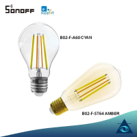 Sonoff WiFi Smart Filament Bulb Amber E27 Dimmable 7W App Control B02-F-ST64 A60