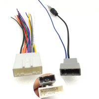 Harness kabel sistem radio kereta CD/DVD untuk Nissan dengan kabel penyesuai antena