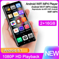 Music MP3 Player WIFI MP3 MP4 Player 4 Inch IPS Touchscreen Bluetooth-Compatible Android 8.1 with Speaker with FM Radio/E-Book