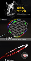 羽毛球拍-韋伯碳纖維羽毛球拍雙拍套裝超輕耐用型單打碳素進攻型全