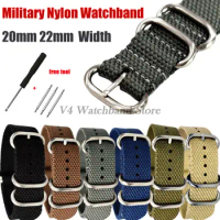 Soft Linen Nylon Strap Military Sport Watchband for Rolex Military Watch Band for Huawei Gt2 Bracelet for Seiko SKX007 22mm 20mm