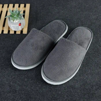 1 Pair Hotel Thicken Non-slip Slippers Comfortable Travel Disposable Slippers Portable Folding Home Guest Indoor Slippers