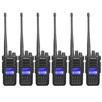 6Pack professional radio set Ailunce HD1 UHF+VHF Dual Band DMR Amateur Digital IP67 Waterproof GPS Two Way Radio