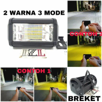 MYTH LAMPU TEMBAK LED CWL 24 MATA 2 WARNA PUTIH DAN KUNING 3 MODE STROBO READY - KUNING PUTIH, MYTH