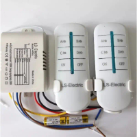 Bộ Công Tắc Điều Khiển Từ Xa 4 Cổng 2 Điều Khiển LS-Electric Khoảng Cách 30M Sóng RF 315 Xuyên Tường
