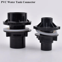 1pc Black PVC Pipe Split Type Water Tank Connector Aquarium Fish Tank Butt Joint Watering Pipe Fittings Drainage Tube Joint