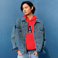 【GAP】男裝 純棉翻領牛仔外套-中度水洗(723037)