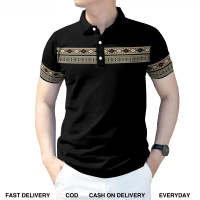 Men's Retro Polo Shirt, Local Clothing, Black Polo Shirt, Quick Dry and Breathable, Classic Collar,