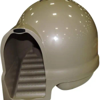 Booda Clean Step Cat Litter Box Dome (Made in the USA with 95% Recycled Materials)- Titanium, Made in USA