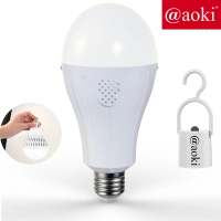 AOKI Lampu led bohlam magic emergency AD/DC 20w fitting on/off baterai dapat diganti Downlight Gantu