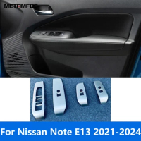 For Nissan Note E13 2021 2022 2023 2024 Matte Interior Armrest Window Lift Switch Panel Cover Trim Frame Accessories Car Styling