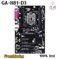 For Gigabyte GA-H81-D3 Mtherboard 16GB SATA3.0 LGA 1150 DDR3 ATX H81 Mainboard 100% Tested Fully Work