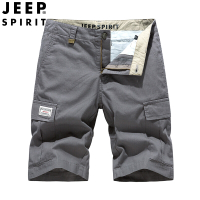 JEEP SPIRIT Mens Shorts Oversized Loose Cotton Half-length Pants Multi-pocket Pants Cargo Pants