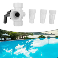 Swimming Pool Hoses Connection 3-way Valve 3-Way Diverter Valve 4pcs/set Height 20 Cm Regulate The Heating Power White Home