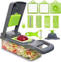 Multifunctional Vegetable Chopper - 16 in 1 Food Chopper With 8 Blades Slicer Dicer Cutter for Onion