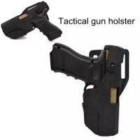 Tactical Pistol Airsoft Case Right Hand Holster For Glock 17 19 22 23 31 32 Pistol Waist Gun Belt Hunting Accessories Gun Case