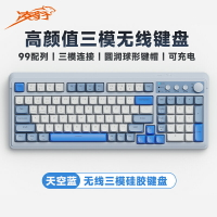 凌豹K01無線藍牙有線三模鍵盤辦公游戲RGB鍵盤筆記本電腦機械手感-樂購