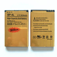 2PCS/LOT Gold 3030mAh BP-4L Battery for Nokia E61i E63 E90 E95 N97 N810 E72 E73 E55 E52 E71 6650 6760 BP4L BP 4L Phone Recharge