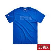 EDWIN 紅標繡線LOGO短袖T恤-男款 藍色 #503生日慶
