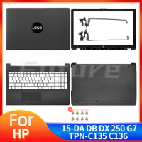 New Top Back Case For HP 15-DA 15-DB 250 G7 255 G7 TPN-C135 Laptop LCD Back Cover Front Bezel Hinges Palmrest Bottom Case Black