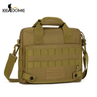 MOLLE Camouflage Outdoor Shoulder Bag Men's 10 Inch Laptop Tactical Army Messenger Bag Ipad 4,5 Briefcase Handbags Women XA566WD