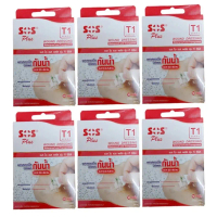SOS Plus T1 พลาสเตอร์ปิดแผลแบบใส กันน้ำ ขนาด 2.5 x 5.6 ซม. 10แผ่น/กล่อง (6กล่อง)
