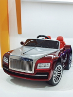 勞斯萊斯仿真兒童電動汽車高端雙拼色男女寶遙控玩具車四驅可坐人