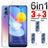 6 in 1 Tempered Glass On For Vivo Y52 Y72 5G Screen Protector &amp; Camera Lens Film For Vivo Y 52 72 6.58" Protective Glass