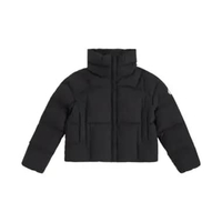 Pyrenex Harmonie Crop Short Down Jacket Women Black 36 Black