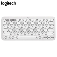 【Logitech 羅技】Pebble Key2 K380s 跨平台藍牙鍵盤(珍珠白)*
