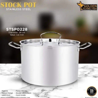 Panci Stock Pot Golden Flying Fish 28cm - Panci Stainless Steel - 100% Original - STSP0228