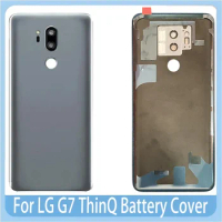 Original For LG G7 G7+ ThinQ G710 Back cover With Adhesive Replacement Repair Parts Rear Case With Lens Replacement