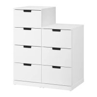 NORDLI 抽屜櫃/7抽, 白色, 80x99 公分