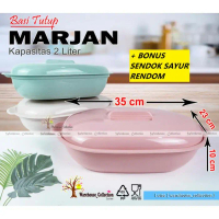 EJ708 (3pcs) Wadah Sayur Oval + Tutup Basi Oval  + ( BONUS 3 Sendok Sayur Rendom) || Basi Oval Jumbo