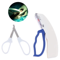 Peranti Jahitan Stapling Kulit, Gunting Pembedahan, Stapler, Penanggal
