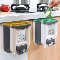 Tong Bakul Sampah Dapur Boleh Lipat, Bakul Tong Sampah Dapur, Foldable Kitchen Trash Dustbin