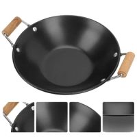 Cooking Skillet Spanish Steel Pot Hot Stainless Pan Paella Carbon Nonstick Frying Cookware Wok Kitchen